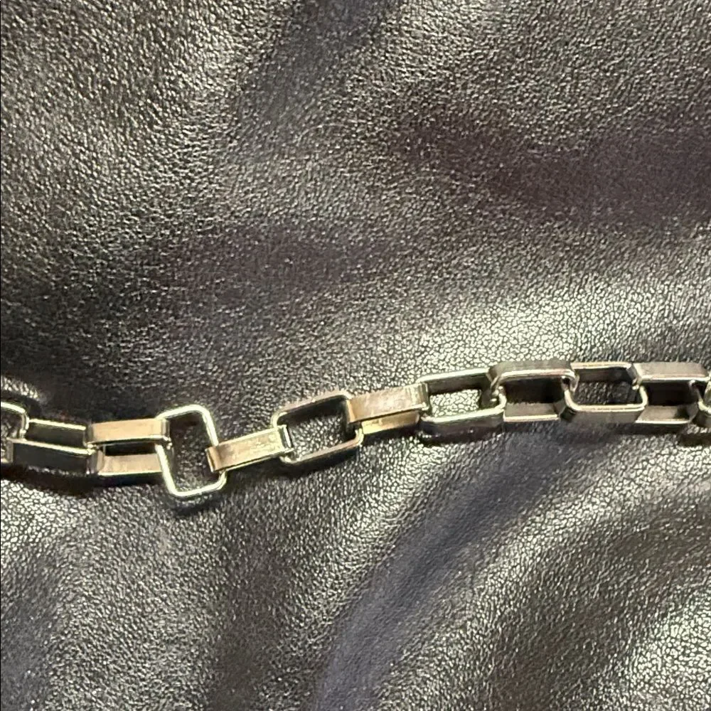 Black Chain-Handle Leatherette Wristlet Clutch